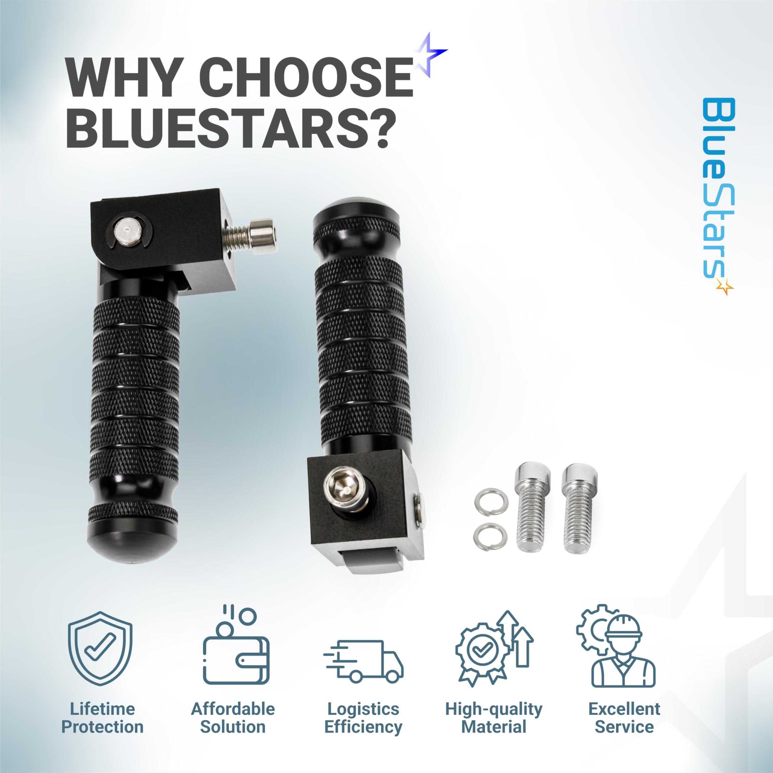 M8 Motorcycle Foldable Foot Pegs - CNC Aluminum 90° Foldable Anti-Slip Footrests - Universal Pedals for Bike E-Bike ATV UTV Dirt Bike Go Kart (Black) - Pack of 2 image 8