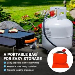 6FT Propane Hose Adapter 1lb to 20lb with QCC1/Type1 for 5-40lb Propane Tanks - for Weber Q, Coleman Camp Stove, Buddy Heater, Blackstone Griddle CGA600 Connection thumbnail 3