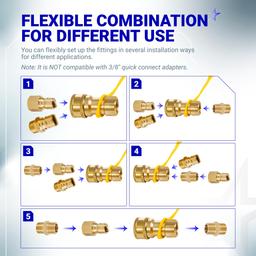 1/2" Gas Pressure Regulator, Adjustable Natural Gas and Liquefied Interchange Pressure Regulator with 2 Brass 1/2" NPT Conversion Adapters for NG/LPG Applications Grill, Heater, Oven, Stove thumbnail 5