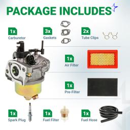 951-14423 Carburetor Kit Compatible with Lawn Mower Cub Cadet ST100 SC100 SC500 Craftsman MTD 159cc Engine - Replaces 751-14423 951-14423-CM 951-05531 - Includes Air Filter & Spark Plug thumbnail 2