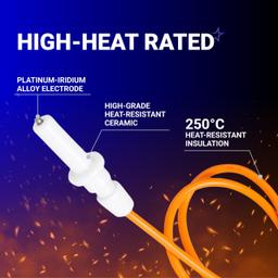 30.9 inches DG94-00540A Surface Burner Igniter for Samsung Gas Range - Spark Electrode Replacement - Replaces DG94-00539A DG94-00541A DG94-00602A DG94-00633A - Fits NX58F NX58H thumbnail 4