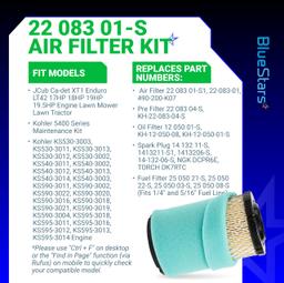 22 083 01-S1 Air Filter - Compatible with Kohler 5400 Series Maintenance Kit KS530 KS540 KS590 KS595 17-19.5hp Engine Oil Change Kit - Replaces 2208301S 2208301 thumbnail 3