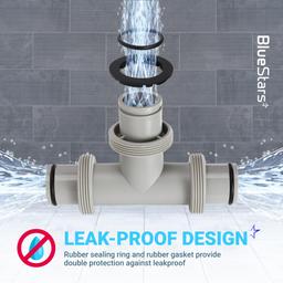 1.5" to 1.5" T-Joint Pool Hose Connector with 3 Rubber O-Rings - 3-Way Filter Pump Hose Adapter for Above Ground Swimming Pool - Replacement for Intex Hayward Coleman Sand Filter Systems thumbnail 4