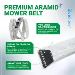 180808 Deck Belt - for 48 inch Deck Husqvarna GT5000 YTH2148 YTH2048 YTH2248 YTH1848XP YTH2448 AYP Craftsman Lawn Mowers - Replaces 532180808 174369 532174369 | 5/8" x 89" thumbnail 5