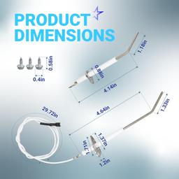 IDXLFLS1930 Flame Sensor Replacement for Hayward Universal H-Series Induced Draft and Gas Pool Heater - Fits H150FD H200FD H250FD H300FD H400FD H500FD FDN FDP IDL IDL2 Models thumbnail 1