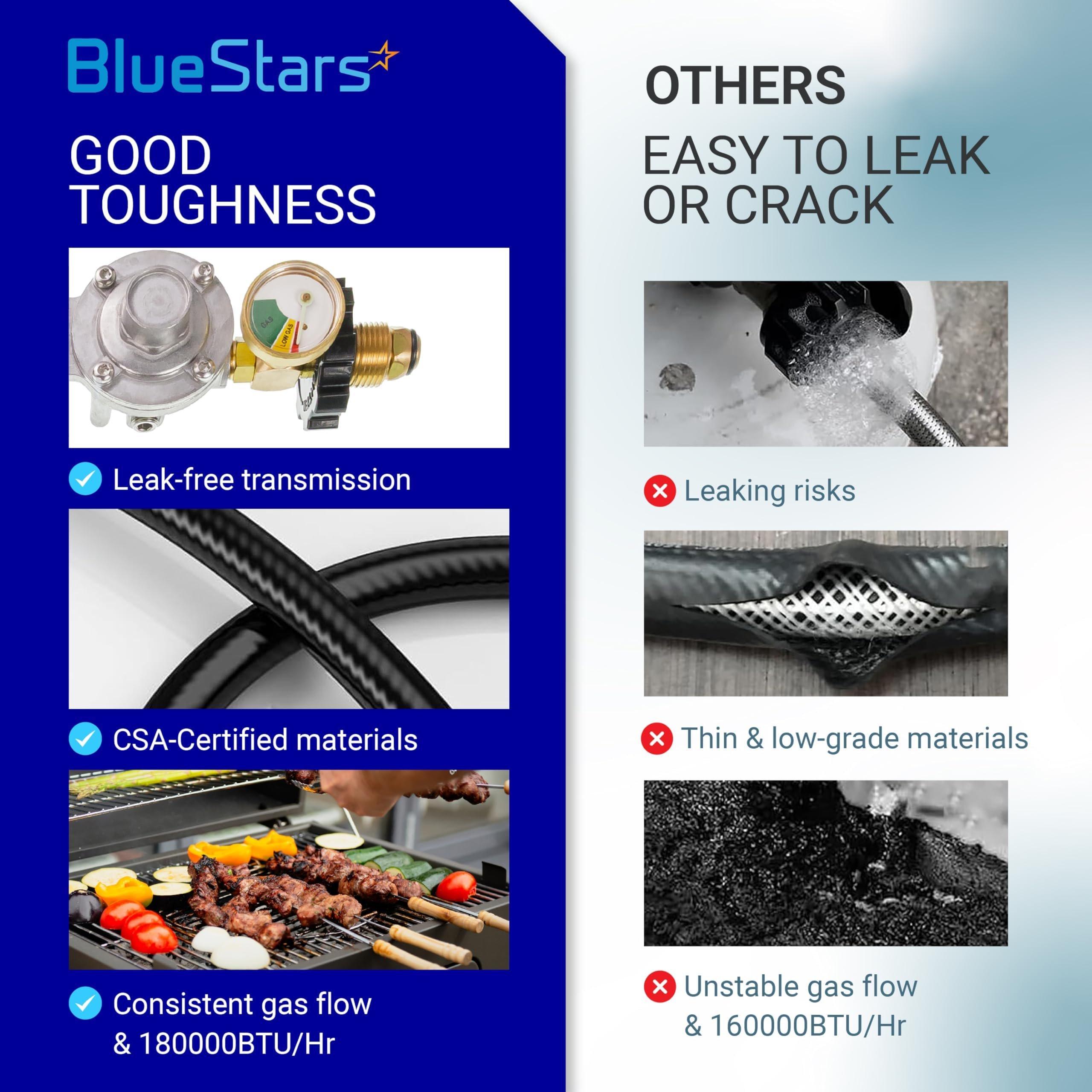 [CSA Certified] 10FT Two Stage Propane Regulator Hose and Gauge - Standard P.O.L Tank Connection and 3/8in Female Flare Fitting for Grill Heaters Fire Pit Gas Stove Generator image 8