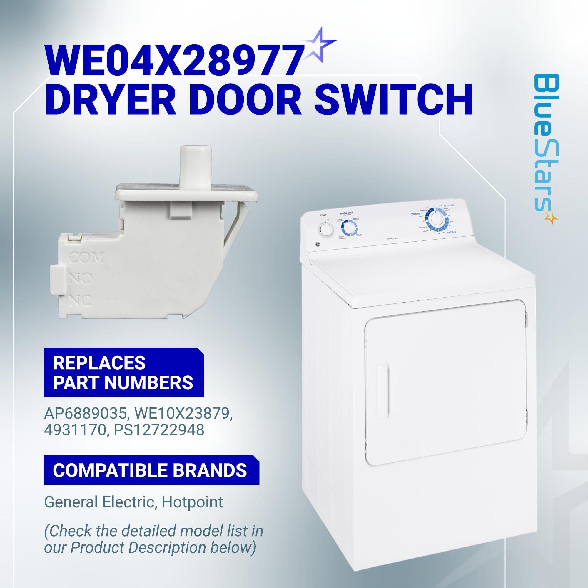 [2026 Upgraded] WE04X28977 Dryer Door Switch - Compatible with GE Hotpoint GTD33EASK0WW GTD42EASJ2WW GTD42EASJ0WW GTD42GASJ2WW GTD45EASJ2WS Dryer - Replaces AP6889035 WE10X23879 4931170 image 2