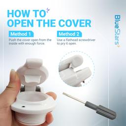 [Lifetime Warranty] W400BWHP Free Rotating Vacuum Lock Safety Wall Fitting - Fit for Zodiac, Hayward, Pentair Suction Pool Cleaners - Replace W400BLGP W400BBKP K1250 Safety Wall Accessories Pool Suction Cover thumbnail 8