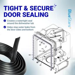 [2026 Upgraded] WD08X23476 Dishwasher Tub Gasket Door Seal Replacement - Compatible with GE Hotpoint Dishwashers - Replaces WD08X10088 WD08X20674 WD08X22094 4466530 AP6041569 PS11774412 thumbnail 2