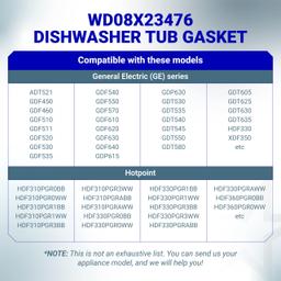 [2026 Upgraded] WD08X23476 Dishwasher Tub Gasket Door Seal Replacement - Compatible with GE Hotpoint Dishwashers - Replaces WD08X10088 WD08X20674 WD08X22094 4466530 AP6041569 PS11774412 thumbnail 7