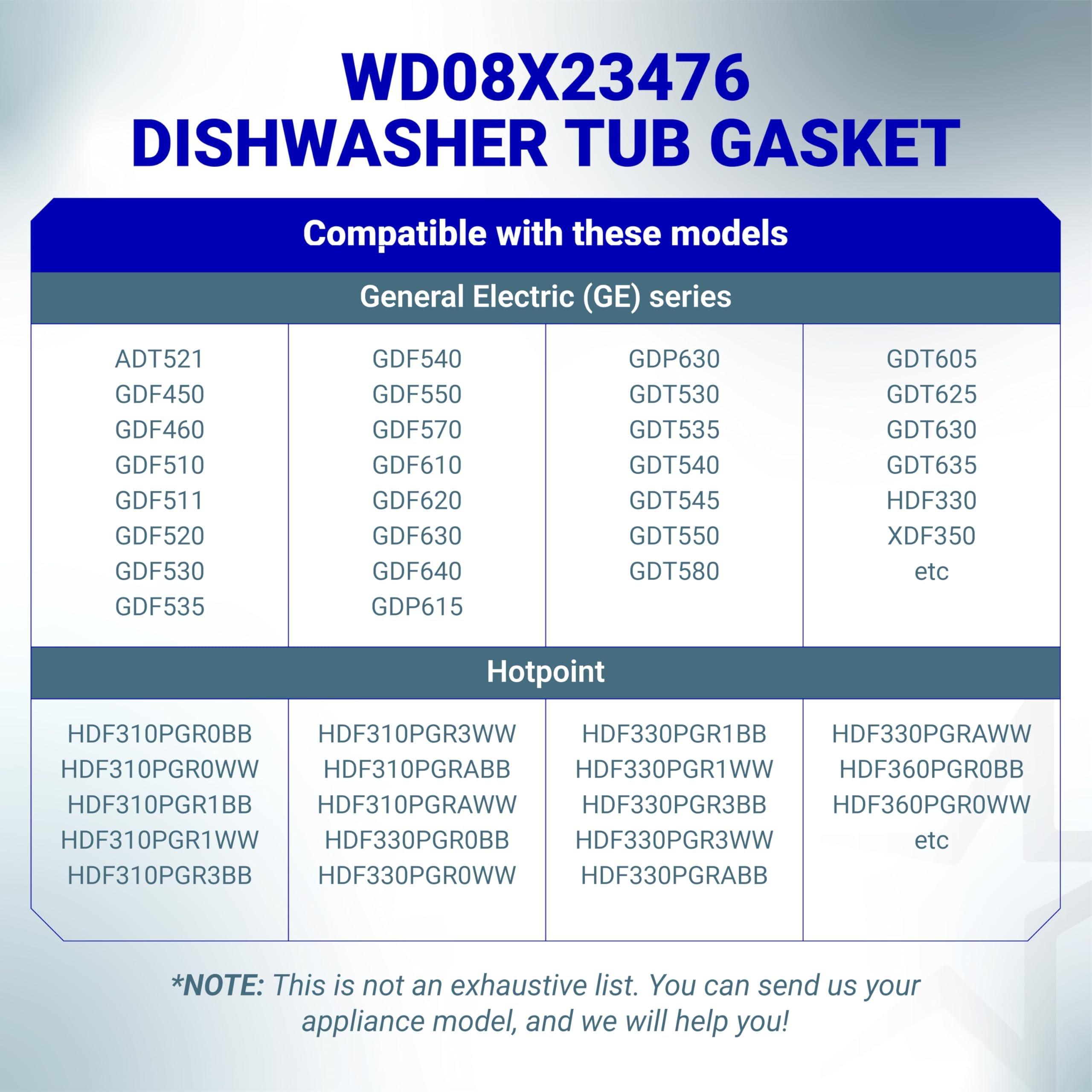 [2026 Upgraded] WD08X23476 Dishwasher Tub Gasket Door Seal Replacement - Compatible with GE Hotpoint Dishwashers - Replaces WD08X10088 WD08X20674 WD08X22094 4466530 AP6041569 PS11774412 image 7