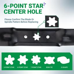 BlueStars 942-05052A Mower Blades for 50 Inch Deck Lawn Mower - Fit for Cub Cadet 50 Inch XT1 LT50 GT50 RZT SX50 EFI FAB Troy Bilt Mustang XP Craftsman Z550 742-05052A - Medium Lift Mulching 3 Packs thumbnail 7