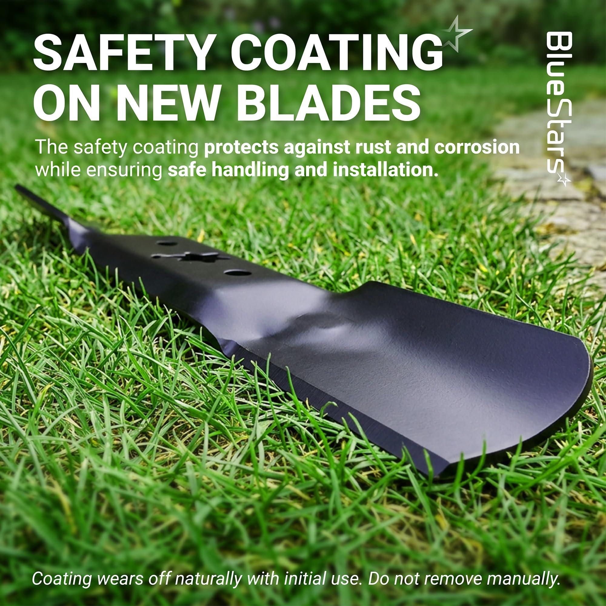 BlueStars 942-05052A Mower Blades for 50 Inch Deck Lawn Mower - Fit for Cub Cadet 50 Inch XT1 LT50 GT50 RZT SX50 EFI FAB Troy Bilt Mustang XP Craftsman Z550 742-05052A - Medium Lift Mulching 3 Packs image 4