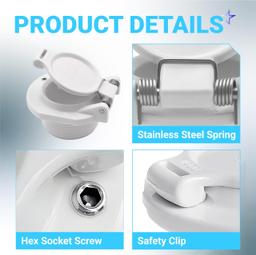 [Lifetime Warranty] W400BWHP Free Rotating Vacuum Lock Safety Wall Fitting - Fit for Zodiac, Hayward, Pentair Suction Pool Cleaners - Replace W400BLGP W400BBKP K1250 Safety Wall Accessories Pool Suction Cover thumbnail 4