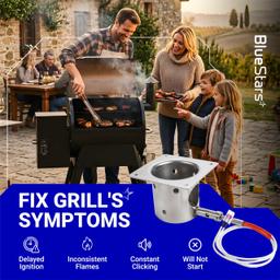 [Lifetime Warranty] Fire Burn Pot and Hot Rod Ignitor Kit Replacement for Traeger Pit Boss Wood Pellet Grills with Ash Remover, Screws & Fuse thumbnail 9