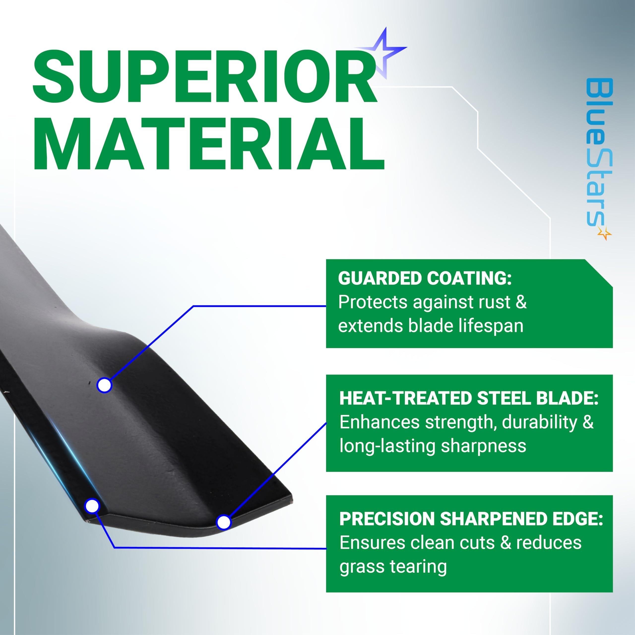 BlueStars 115-5059-03 Mower Blades - Fit for oro TimeCutter 50 Inch SS5000 75750 MX5000 75755 MX5060 MX5050 Exmark Quest 142-6453-S 110-6837-03 - Replaces 110-6837-03 112-9759-03 Zero Turn 3 Packs image 6