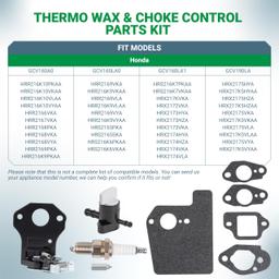 [Lifetime Warranty] 16620-Z8D-305 Thermo Wax Assembly & 16600-Z8B-900 Choke Control for Honda GCV160 GCV160A0 GCV160LA0 GCV190 HRX217 HRR216 Lawn Mower Engine Parts with 16950-Z0Y-003 Fuel Shut-Off Valve thumbnail 4