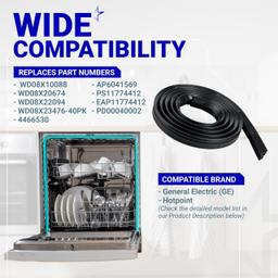 [2026 Upgraded] WD08X23476 Dishwasher Tub Gasket Door Seal Replacement - Compatible with GE Hotpoint Dishwashers - Replaces WD08X10088 WD08X20674 WD08X22094 4466530 AP6041569 PS11774412 thumbnail 4