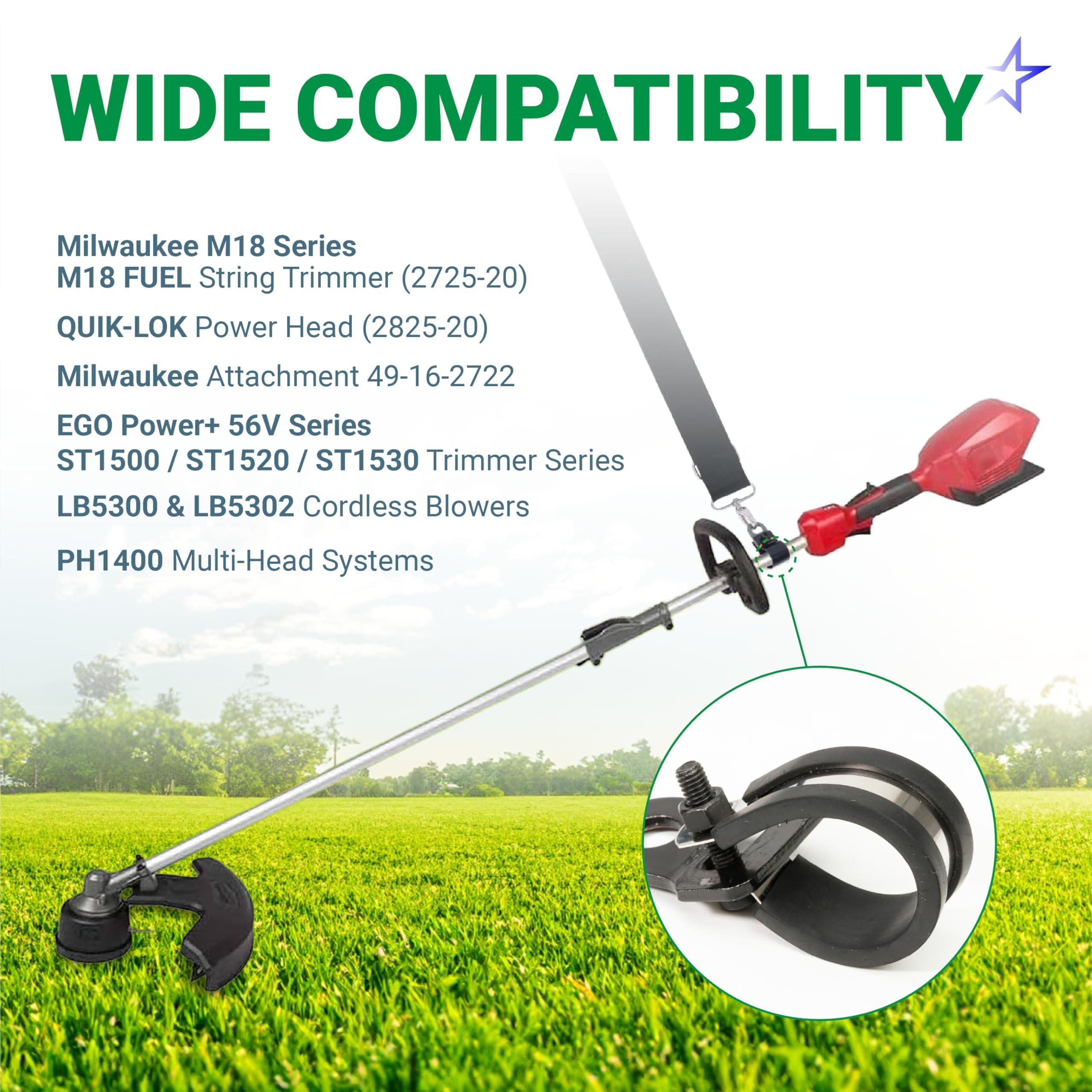 [Lifetime Warranty] 49-16-2722 Shoulder Strap - Compatible with Milwaukee M18 Fuel Quik-Lok & EGO Power+ AP1500 String Trimmer Blower Multi-Head System image 3