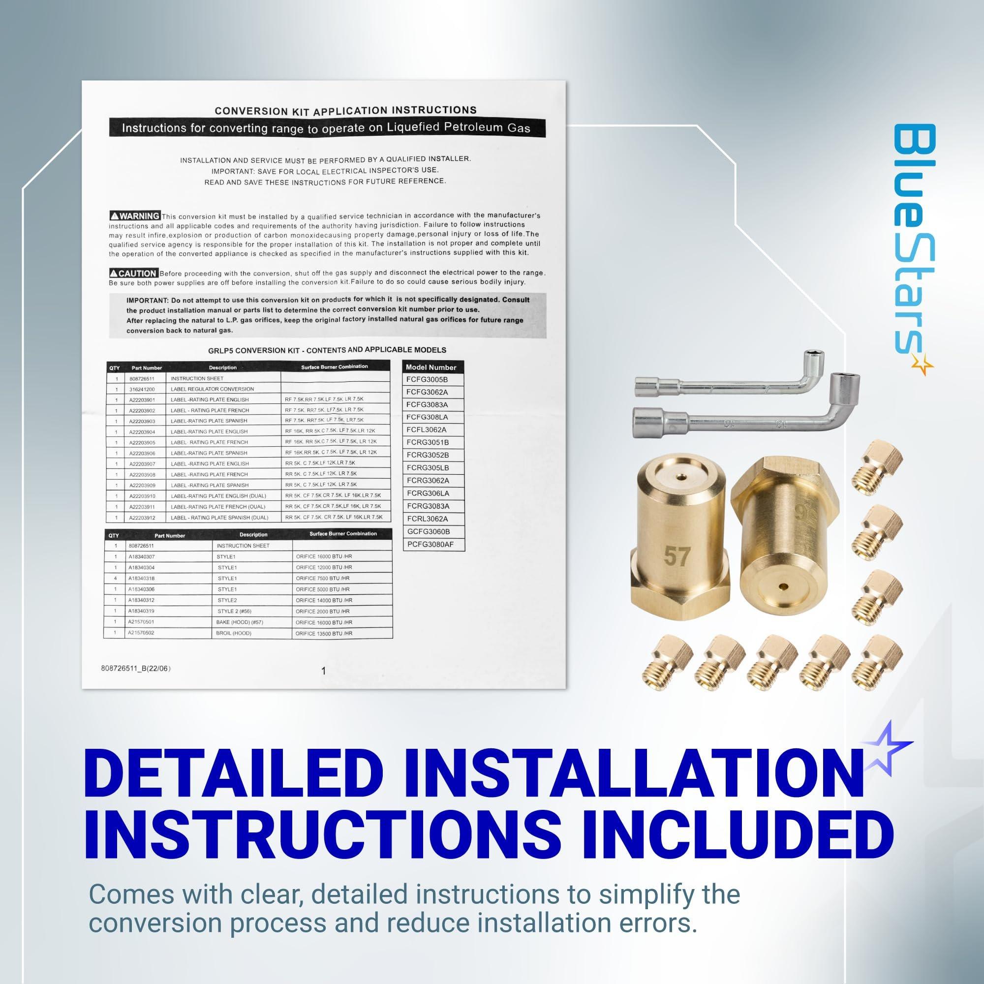 [Lifetime Warranty] GRLP5 LP Gas Conversion Kit - Compatible with Frigidaire Gas Range - Natural Gas to Propane LPG Conversion Kit - Replaces 4980407 AP7213138 A22390101 316243720 316243721 316243723 image 7