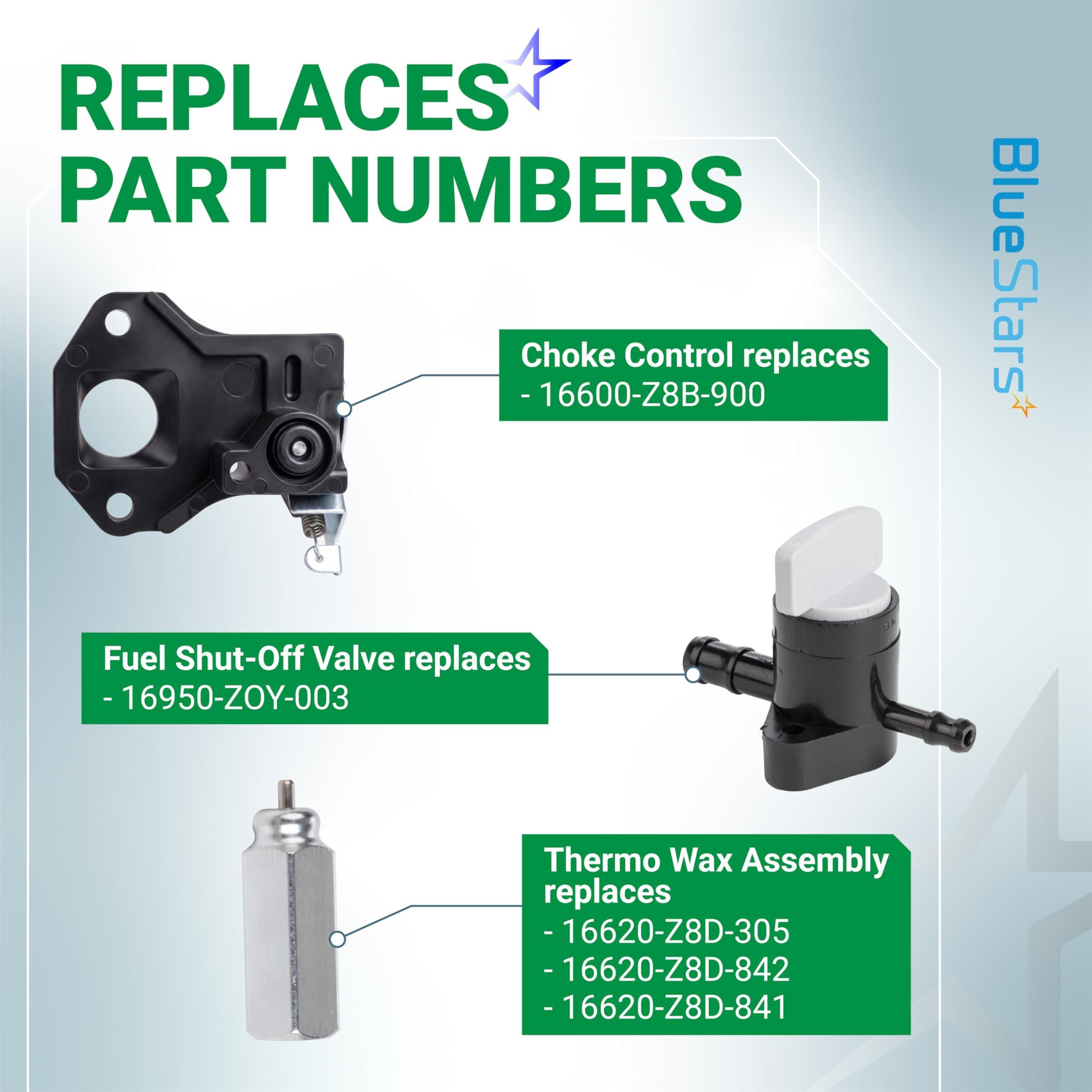 [Lifetime Warranty] 16620-Z8D-305 Thermo Wax Assembly & 16600-Z8B-900 Choke Control for Honda GCV160 GCV160A0 GCV160LA0 GCV190 HRX217 HRR216 Lawn Mower Engine Parts with 16950-Z0Y-003 Fuel Shut-Off Valve image 3