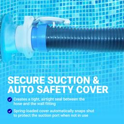 [Lifetime Warranty] W400BWHP Free Rotating Vacuum Lock Safety Wall Fitting - Fit for Zodiac, Hayward, Pentair Suction Pool Cleaners - Replace W400BLGP W400BBKP K1250 Safety Wall Accessories Pool Suction Cover thumbnail 5