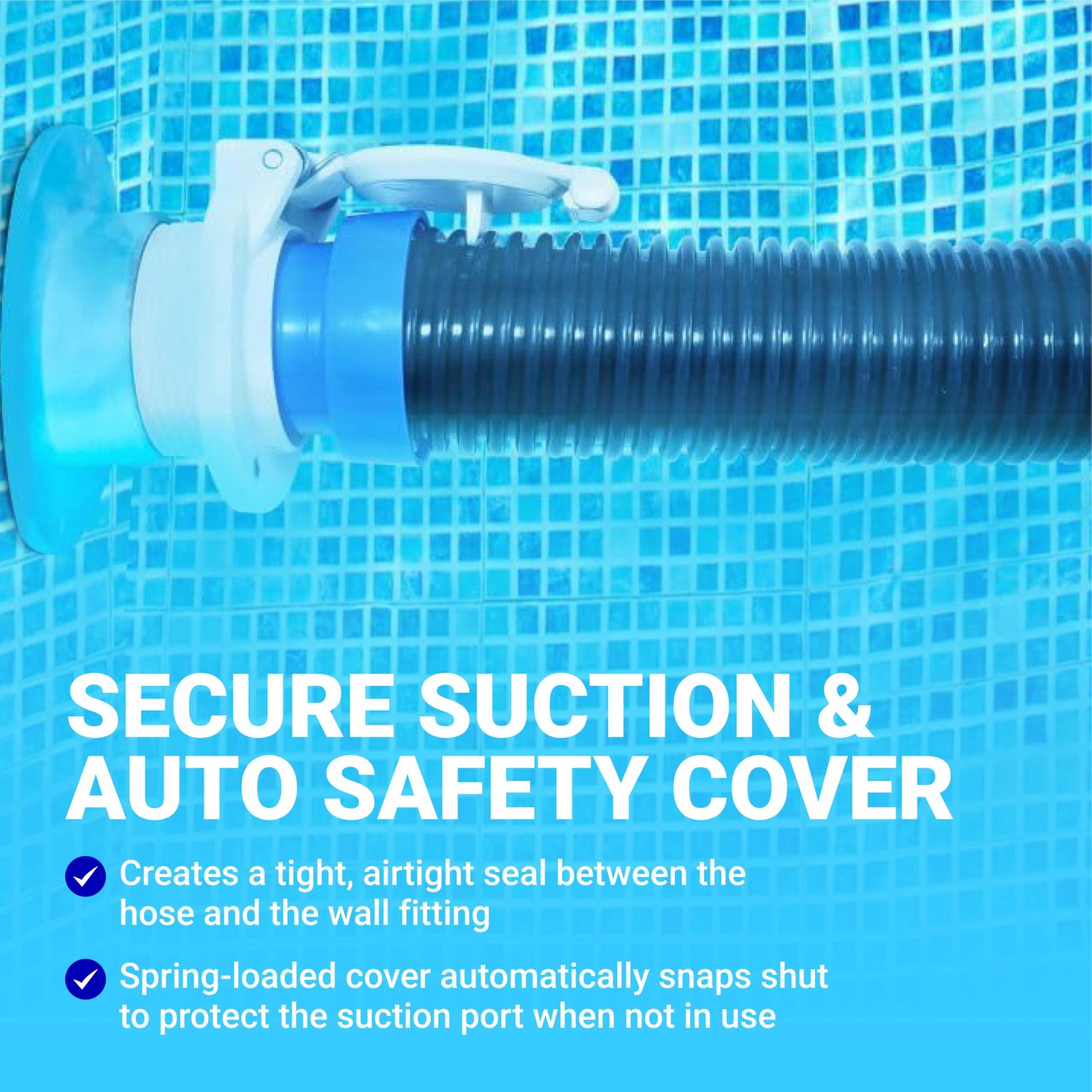 [Lifetime Warranty] W400BWHP Free Rotating Vacuum Lock Safety Wall Fitting - Fit for Zodiac, Hayward, Pentair Suction Pool Cleaners - Replace W400BLGP W400BBKP K1250 Safety Wall Accessories Pool Suction Cover image 5
