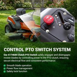 [Lifetime Warranty] 8 Terminals 10 AMP Clutch PTO Switch 4174684 500016 - Compatible with Dixie Chopper Delta Hustler Lawn Mowers Classic RZT Pro Series SZT Pro Series Zee 2 RZT Mower Delta Series 6204 Red thumbnail 1
