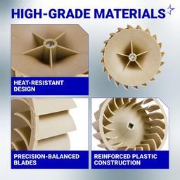 [Upgraded] BlueStars 697772 Dryer Blower Wheel - Compatible with Whirlpool Maytag Kenmore Amana Dryer - Replaces AP6010627 PS11743811 687613 PS384381 W10874014 thumbnail 5