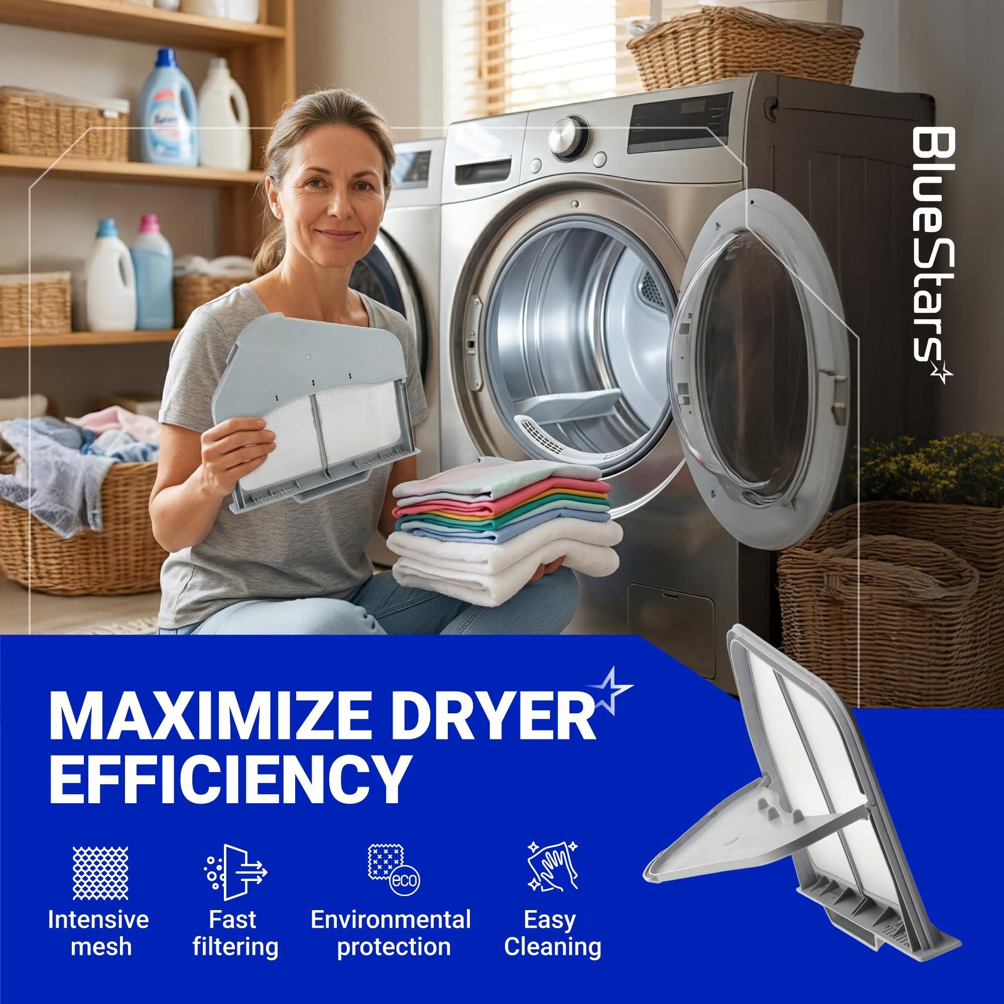 [Upgraded] DC97-16742A Dryer Lint Filter Replacement for Samsung Dryer DV45H7000EW/A2 - Replaces AP5306681 PS4221839 DC61-03048A with Flap & Cleaning Brushes image 1