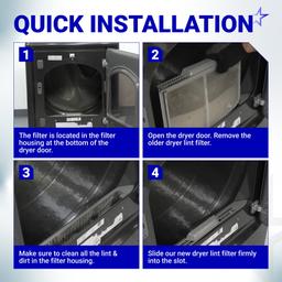[Upgraded] DC97-16742A Dryer Lint Filter Replacement for Samsung Dryer DV45H7000EW/A2 - Replaces AP5306681 PS4221839 DC61-03048A with Flap & Cleaning Brushes thumbnail 4