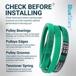 [Grip120] M154157 Drive Belt for John Deere EZtrak Z425 Z445 Z465 Zero Turn Mowers - Traction Drive V-Belt Replacement | 1/2" x 42.2" thumbnail 10