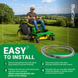 M154294 Deck Belt - Compatible with John Deere 42" Z225 Z235 EzTrak Zero-Turn Mowers with 42" Mower Deck | 1/2" x 118.6" thumbnail 9