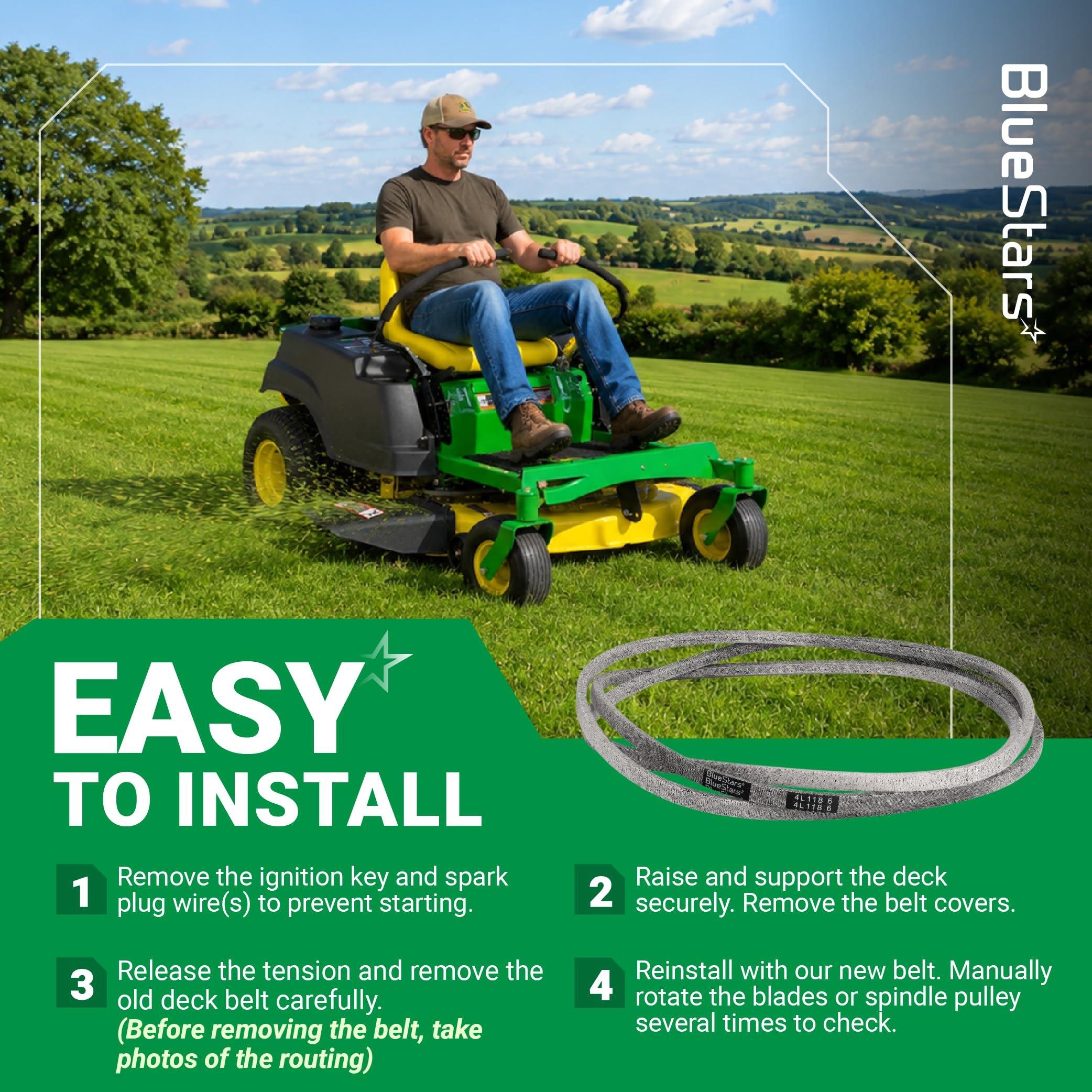 M154294 Deck Belt - Compatible with John Deere 42" Z225 Z235 EzTrak Zero-Turn Mowers with 42" Mower Deck | 1/2" x 118.6" image 9