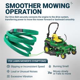 [Grip120] TCU16907 Drive Belt for John Deere ZTrak 737 757 Zero Turn Mowers, Traction Drive V-Belt Replacement | 5/8" x 115.3" thumbnail 8