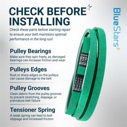 [Grip120] 522811301 Deck Belt for 52" Husqvarna MZ52 MZT52 MZT 52 BF MZ5226BF Dixon RedMax Zero-Turn Mowers - Replaces 522811301 Mower Belt | 148.5" x 5/8" thumbnail 10