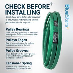 [Grip120] 5023256 Deck Belt for Snapper 355Z 360Z 400Z, Simplicity ZT2050 ZT3000 Champion, Ferris Mowers, Blade Drive Belt - Replaces John Deere M152398 5023256SM | 1/2" x 151" thumbnail 10