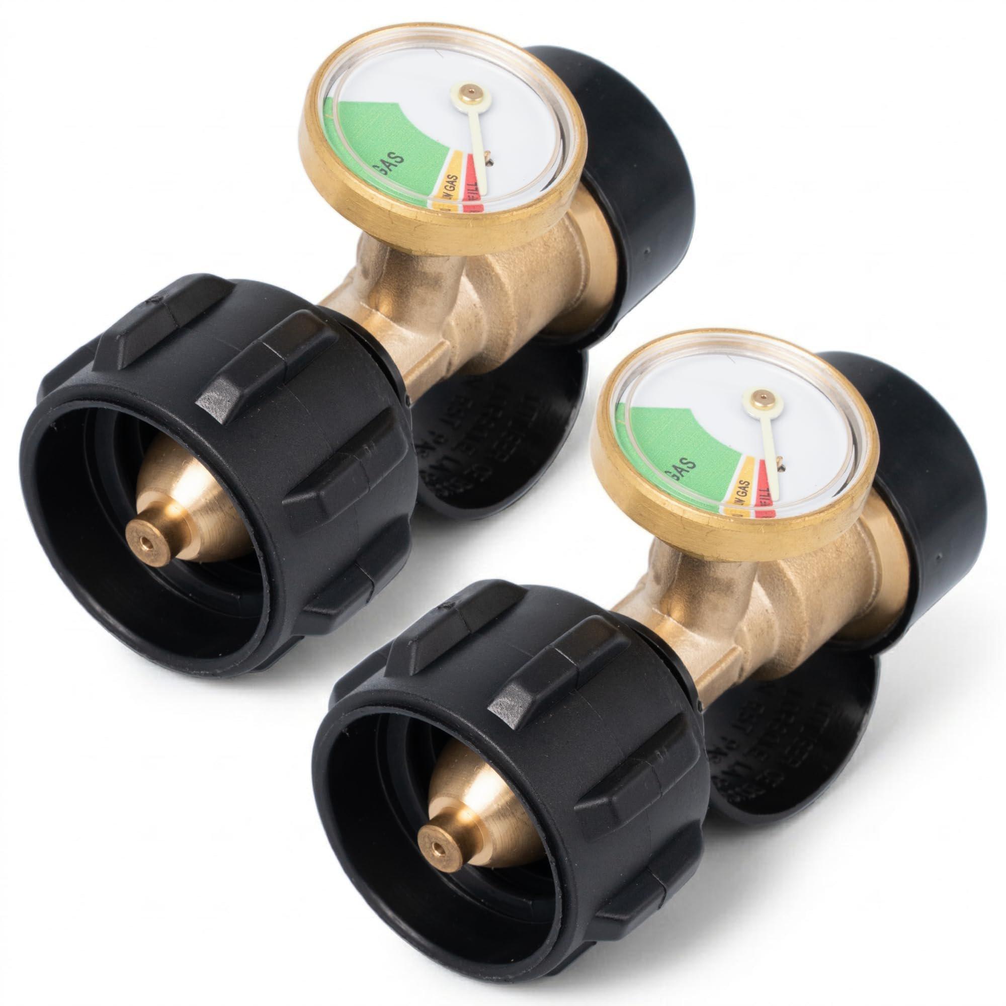 Propane Tank Gauge Level Indicator for 5-40lb Tanks with QCC1/Type Connection for RV Camper, Cylinder, BBQ Gas Grill, Heater, Fire Pit image 0