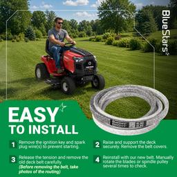 954-04122 754-04122 Lawn Mower Belt for Troy Bilt 46" Deck MTD Toro LX460 LX465 13AX60KH011 13AX60KH066 13AX60KH211 Riding Mowers - Replaces 954-5834 112-5834 | 1/2" x 90" thumbnail 9