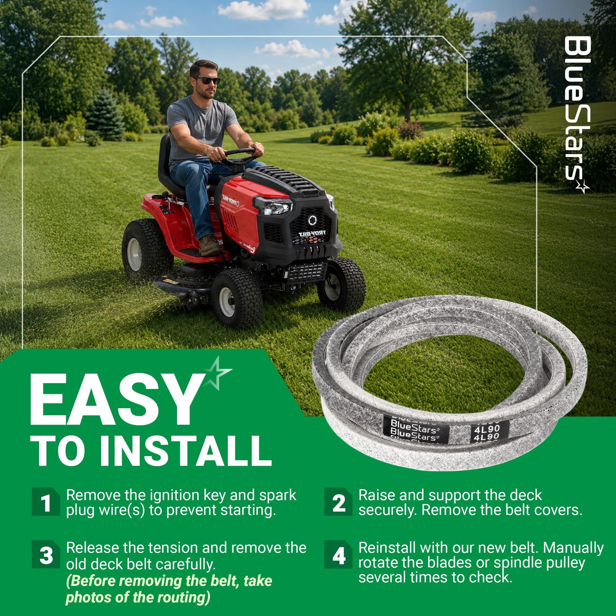 954-04122 754-04122 Lawn Mower Belt for Troy Bilt 46" Deck MTD Toro LX460 LX465 13AX60KH011 13AX60KH066 13AX60KH211 Riding Mowers - Replaces 954-5834 112-5834 | 1/2" x 90" image 9