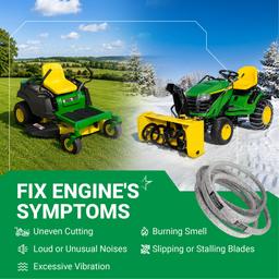 M154295 M158130 Deck Belt - Compatible with J-Deere Z245 Z425 Z445 EzTrak Zero-Turn Mowers with 48-inch Mower Deck, J-Deere D140 D155 D160 44-inch Snow Blower | 1/2" x 150" thumbnail 6