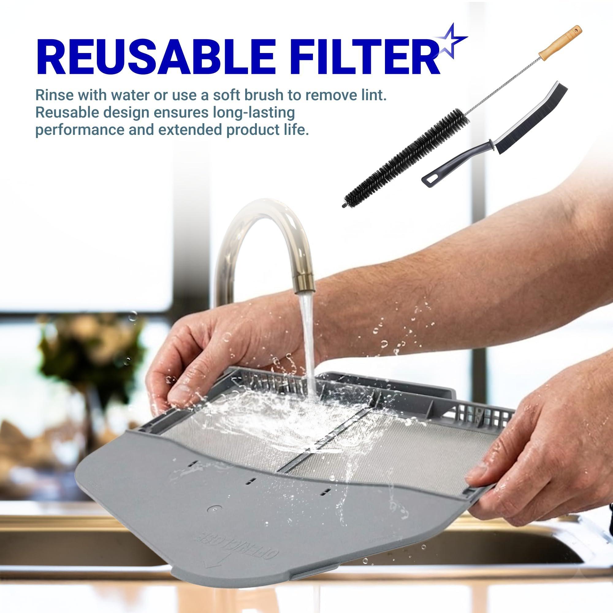 [Upgraded] DC97-16742A Dryer Lint Filter Replacement for Samsung Dryer DV45H7000EW/A2 - Replaces AP5306681 PS4221839 DC61-03048A with Flap & Cleaning Brushes image 7