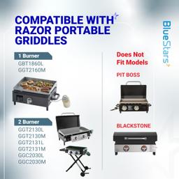 Griddle Regulator Replacement for Blue Rhino Razor 2 Burner Griddle GGC2030M 25" Outdoor Portable Propane Gas Grill Griddle GGC2030L GGT2130M GGT2131M GGT2160M Grill Adapter Regulator thumbnail 3