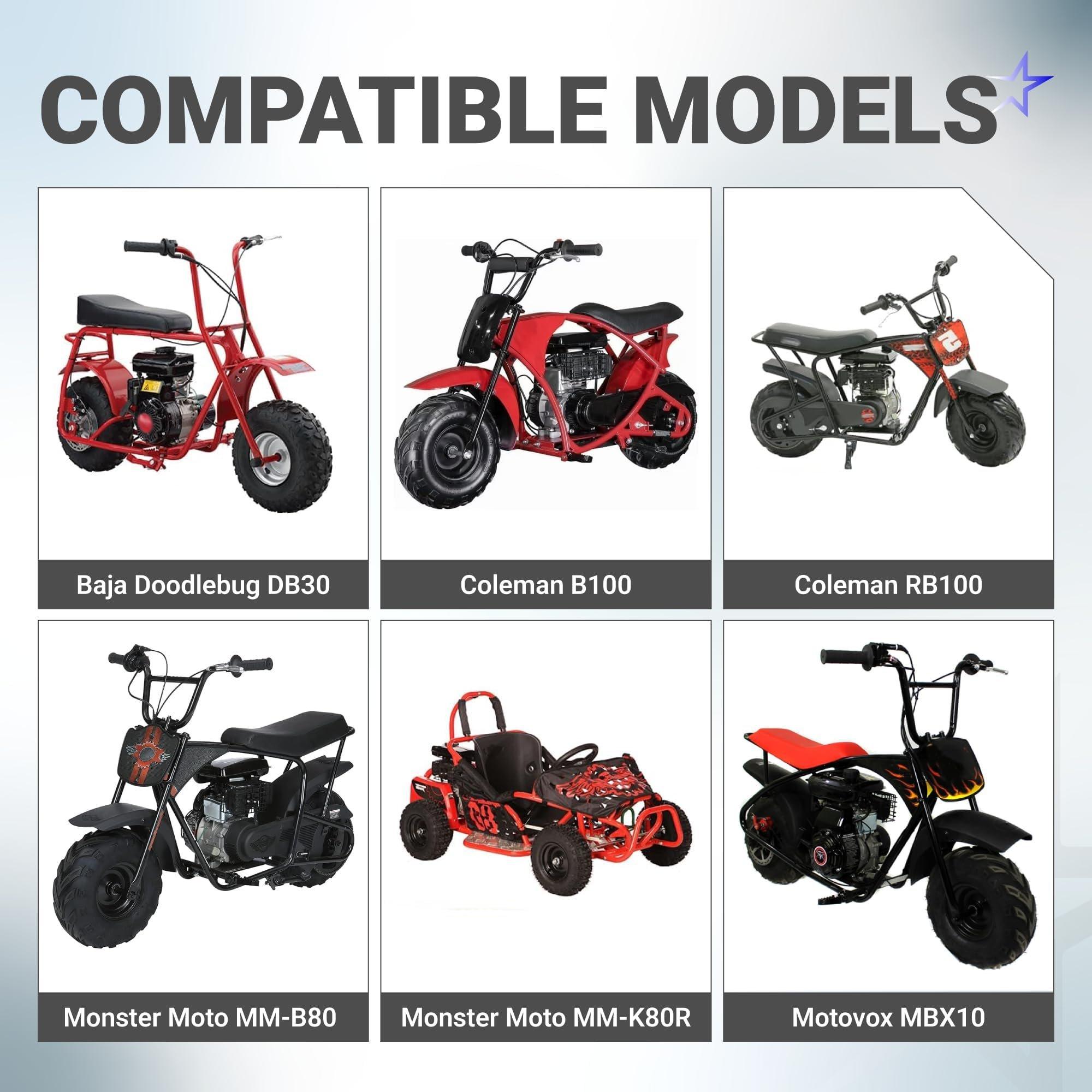 Carburetor Kit for Monster Mega Moto 79cc 80cc 97cc 105cc Mini Bike MMB80 MMB105 Motovox MBX10 Baja DB30 Coleman B100 RT100 Go Kart Carb Engine | w/Main Jet Throttle Cable image 3