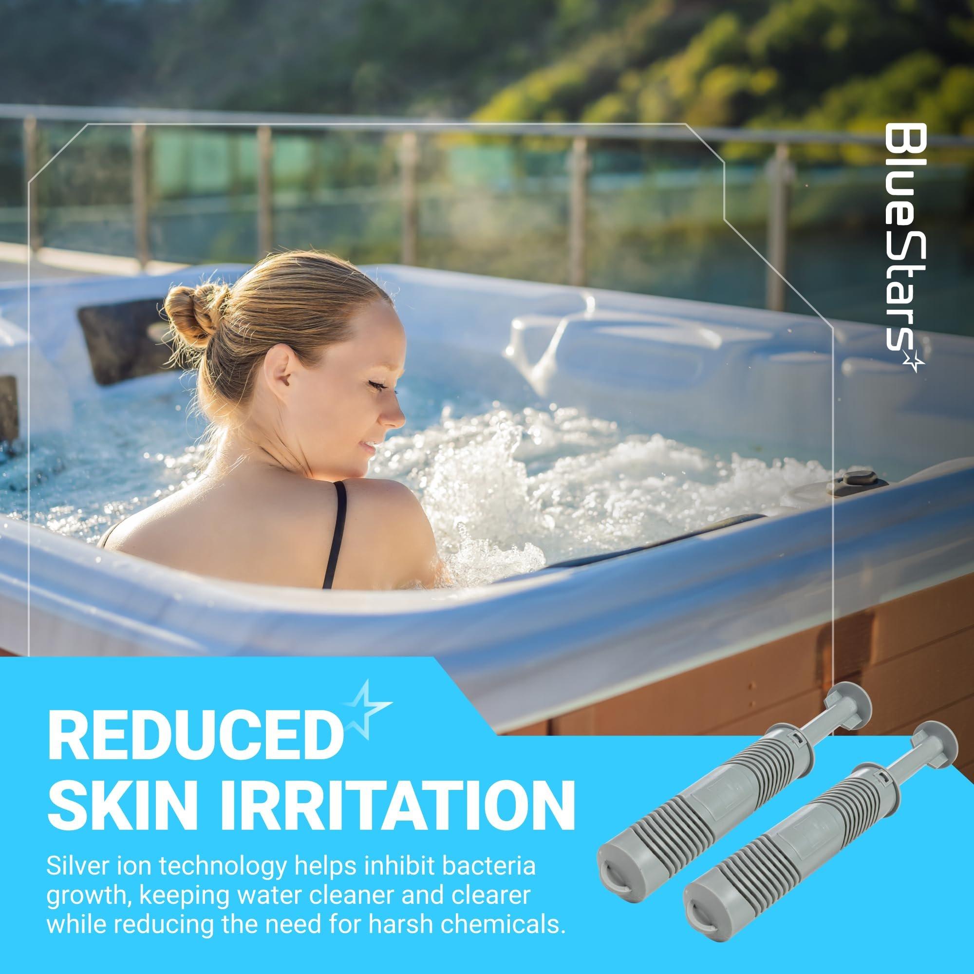Hot Tub Silver Ion Cartridge - Mineral Sticks for Hot Springs Spa, Spa Silver Ion Ag+ Cartridge, Freshwater Mineral Sanitizer Keep Water Crystal-Clear for 4 Months | Pack of 2 image 4