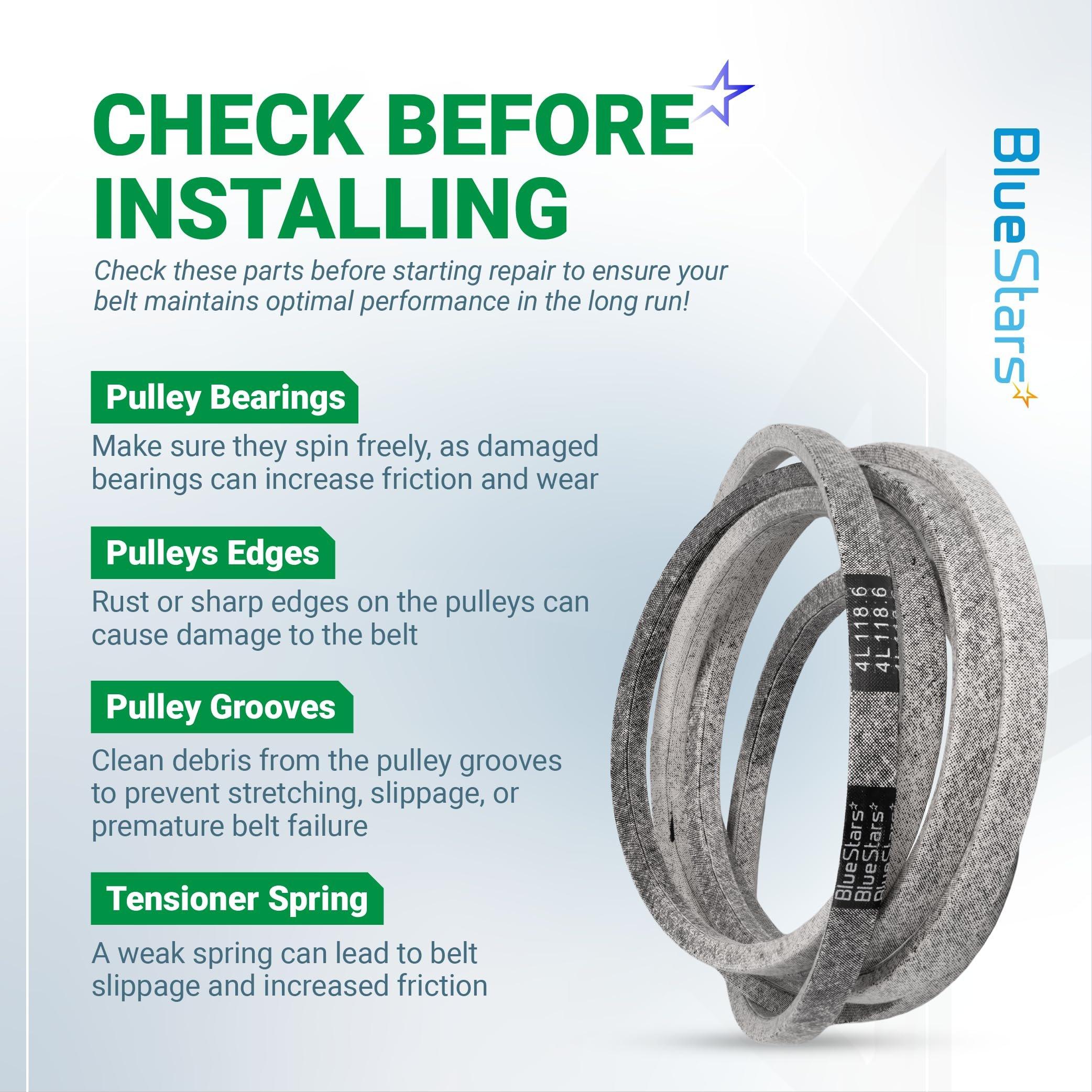 M154294 Deck Belt - Compatible with John Deere 42" Z225 Z235 EzTrak Zero-Turn Mowers with 42" Mower Deck | 1/2" x 118.6" image 8