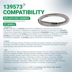 139573 Primary Deck Belt Replacement for Husqvarna 532139573 GTH220 GT190 GTH2250 GTH 2250 XP GTH2550XP GTH200 Craftsman AYP Poulan Lawn Mower Garden Tractor | 1/2" x 83" thumbnail 2