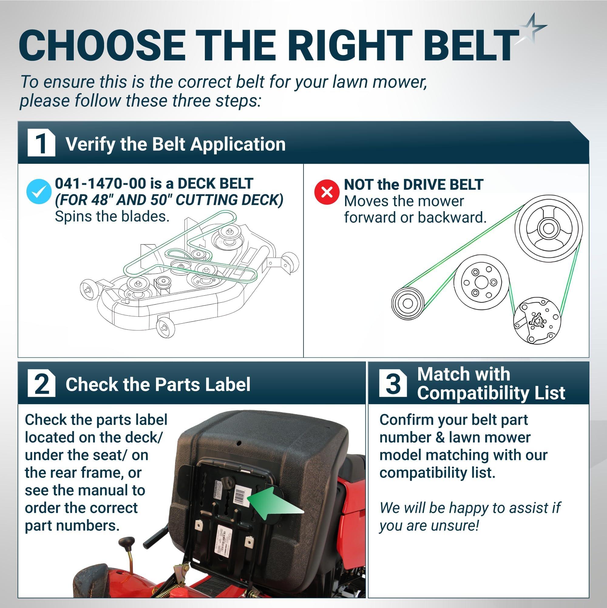 [Grip120] 041-1470-00 Deck Belt for 48” Bad Boy ZT Elite MZ Magnum Maverick HD Compact Loutlaw CZT Elite and 50” ZT CZT - Aramid Cord Mower Belt | 5/8” x 149.75” image 6