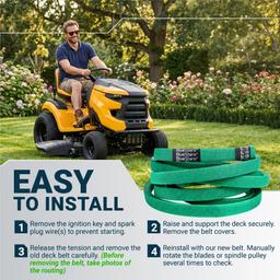 [Grip120] 954-05025A Deck Belt for 54" Lawn Mower Decks - Fits Cub Cadet XT1 GT54 ST54, Troy-Bilt TB2454, Craftsman T8400, V-Belt - Replaces 754-05025A 954-05025 | 5/8" x 139" thumbnail 9