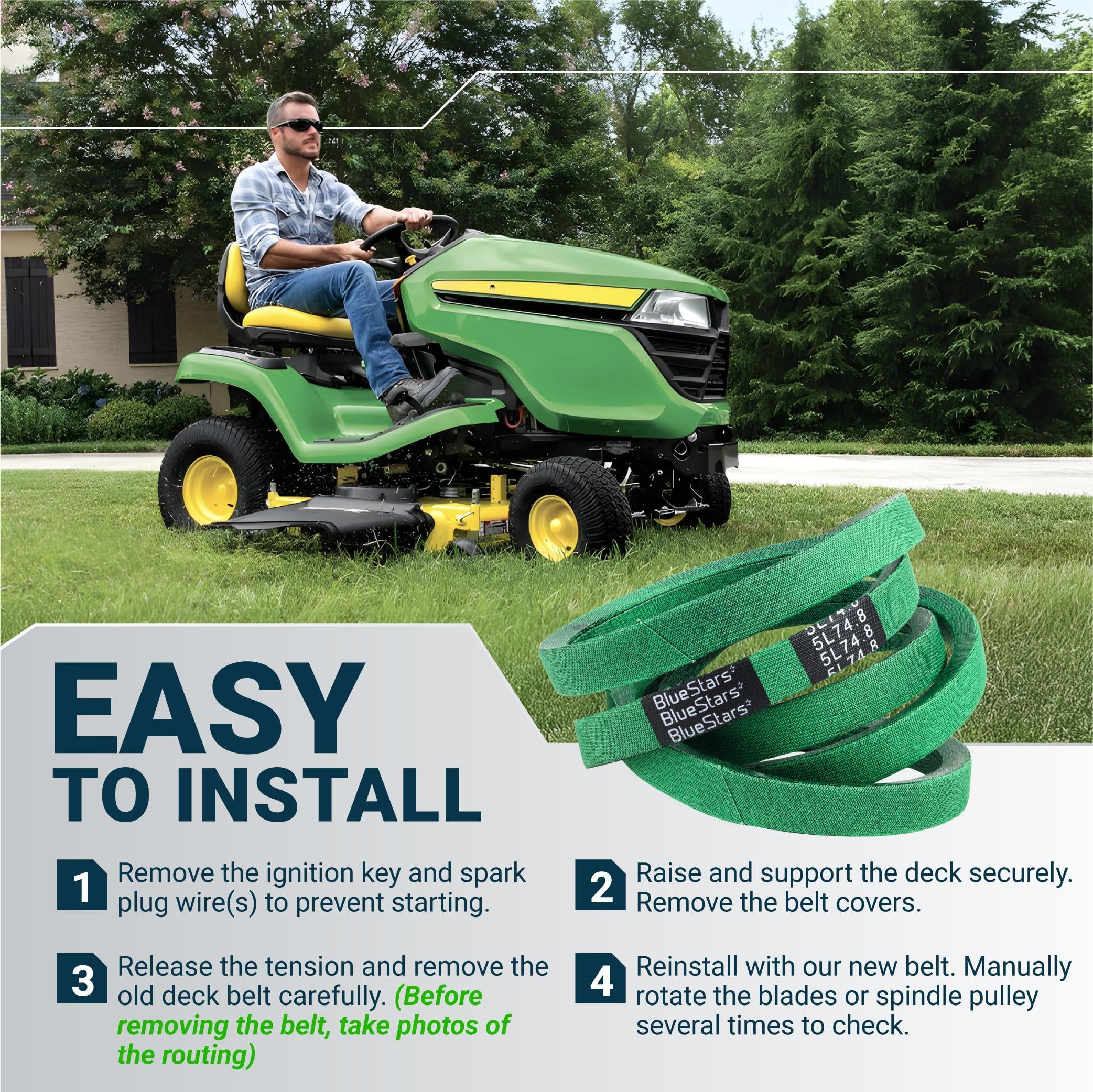 [Grip120] M169485 Primary Deck Belt for John Deere X330 X350 X354 X370 X380 X390 X394, X570 X580 X584 X590 Lawn Tractors, Mower Belt - Replaces UC39236 | 5/8" x 74.8" image 8